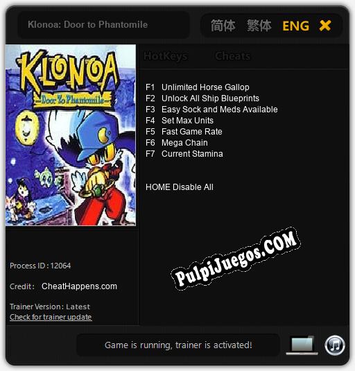 Klonoa: Door to Phantomile: Cheats, Trainer +7 [CheatHappens.com]