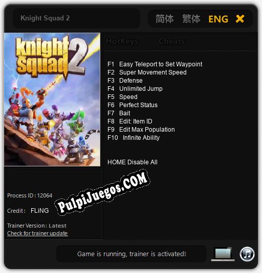 Entrenador liberado a Knight Squad 2 [v1.0.9]