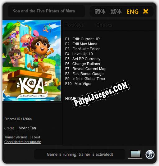 Entrenador liberado a Koa and the Five Pirates of Mara [v1.0.8]