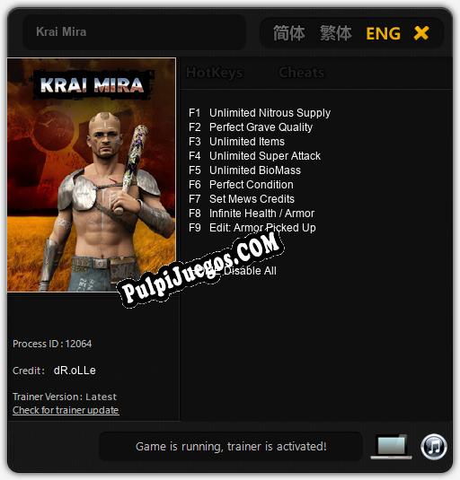 Krai Mira: Cheats, Trainer +9 [dR.oLLe]