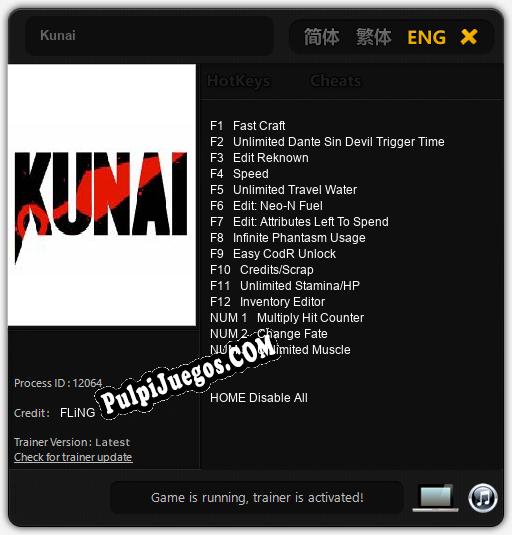 Kunai: Treinador (V1.0.61)