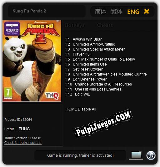 Entrenador liberado a Kung Fu Panda 2 [v1.0.8]