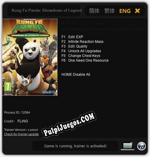 Entrenador liberado a Kung Fu Panda: Showdown of Legendary Legends [v1.0.2]