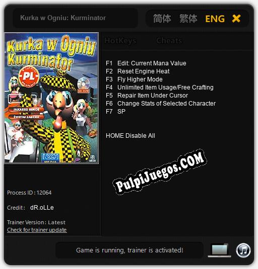 Kurka w Ogniu: Kurminator: Cheats, Trainer +7 [dR.oLLe]