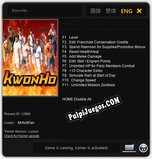 KwonHo: Trainer +11 [v1.6]