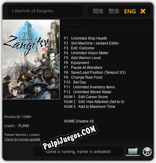 Labyrinth of Zangetsu: Cheats, Trainer +15 [FLiNG]