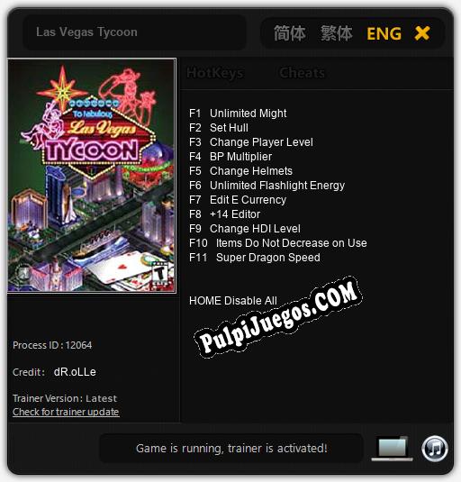 Las Vegas Tycoon: Treinador (V1.0.54)