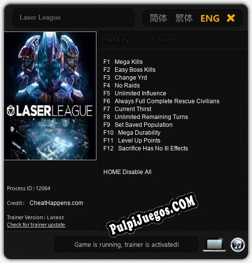 Laser League: Cheats, Trainer +12 [CheatHappens.com]