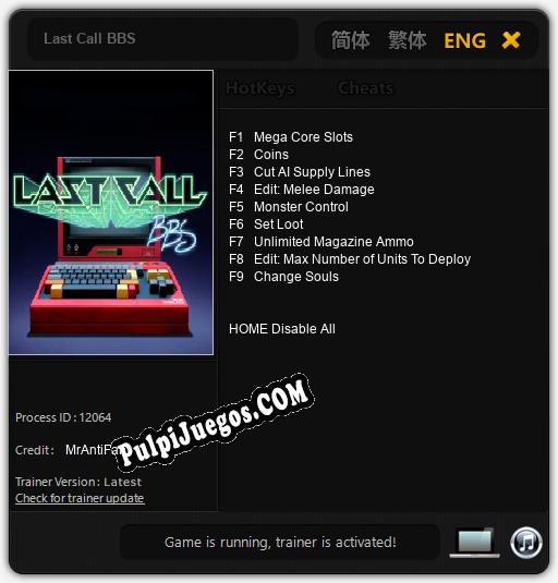 Entrenador liberado a Last Call BBS [v1.0.9]