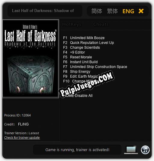 Last Half of Darkness: Shadow of the Servants: Treinador (V1.0.70)