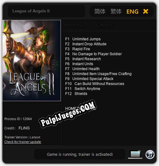 League of Angels II: Trainer +12 [v1.7]