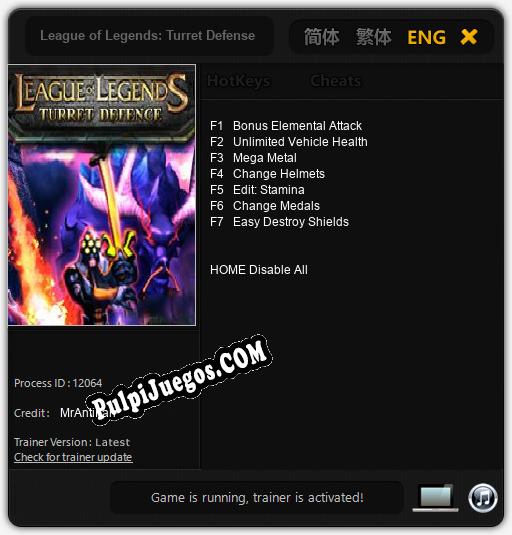 League of Legends: Turret Defense: Cheats, Trainer +7 [MrAntiFan]