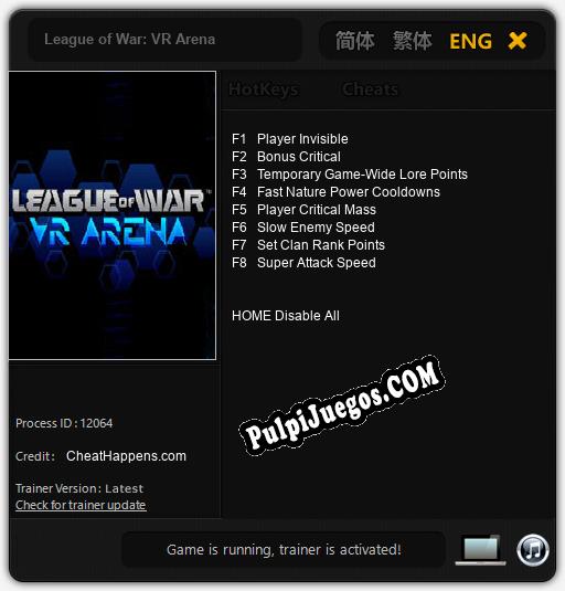 League of War: VR Arena: Treinador (V1.0.76)