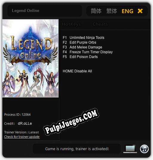 Legend Online: Trainer +5 [v1.1]