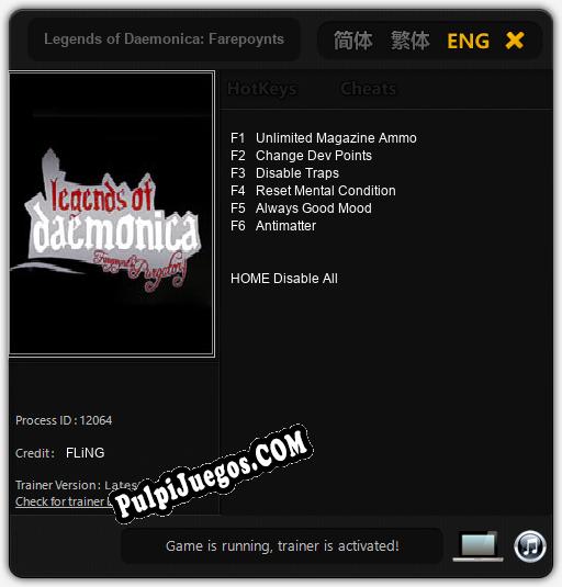 Legends of Daemonica: Farepoynts Purgatory: Treinador (V1.0.66)