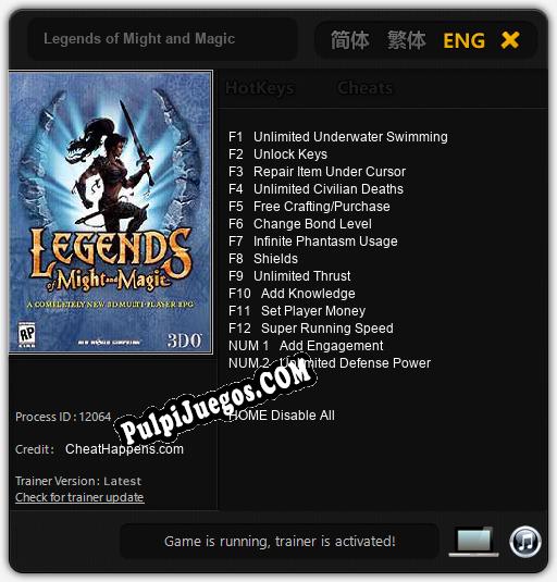 Legends of Might and Magic: Cheats, Trainer +14 [CheatHappens.com]