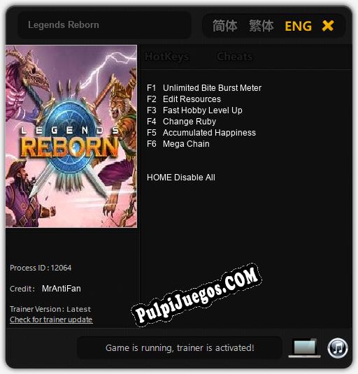 Legends Reborn: Trainer +6 [v1.7]