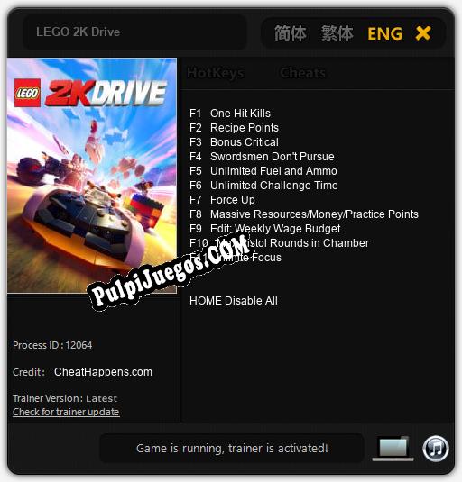 LEGO 2K Drive: Trainer +11 [v1.2]