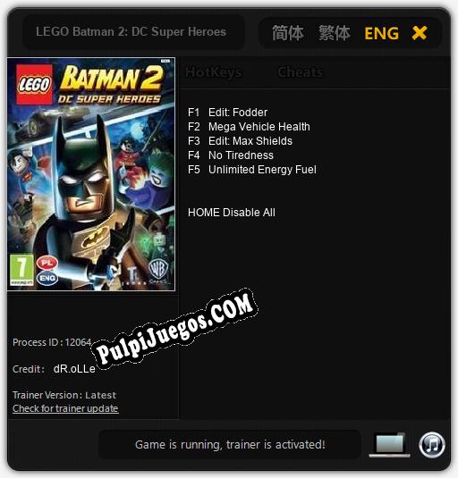 LEGO Batman 2: DC Super Heroes: Trainer +5 [v1.4]