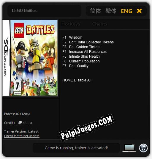 LEGO Battles: Cheats, Trainer +7 [dR.oLLe]