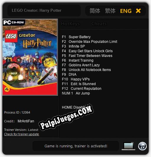 LEGO Creator: Harry Potter: Trainer +13 [v1.4]