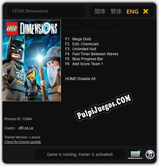 LEGO Dimensions: Trainer +6 [v1.3]