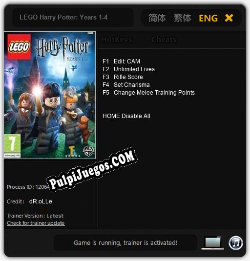 LEGO Harry Potter: Years 1-4: Treinador (V1.0.51)