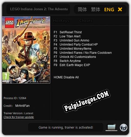 LEGO Indiana Jones 2: The Adventure Continues: Trainer +9 [v1.4]