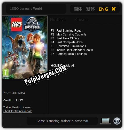 Entrenador liberado a LEGO Jurassic World [v1.0.3]