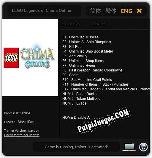 LEGO Legends of Chima Online: Cheats, Trainer +15 [MrAntiFan]