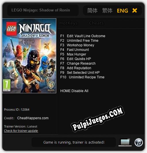 Entrenador liberado a LEGO Ninjago: Shadow of Ronin [v1.0.3]