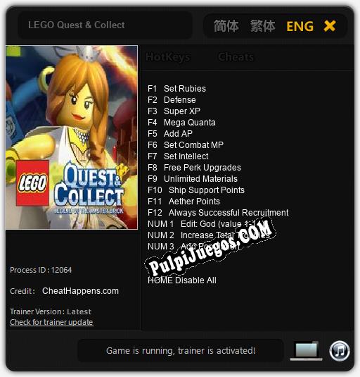 LEGO Quest & Collect: Cheats, Trainer +15 [CheatHappens.com]