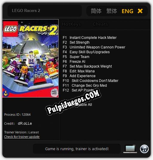 LEGO Racers 2: Treinador (V1.0.68)