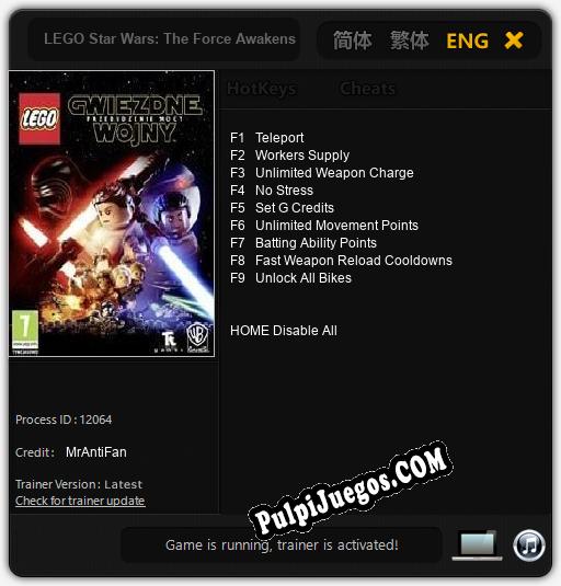 LEGO Star Wars: The Force Awakens: Treinador (V1.0.28)