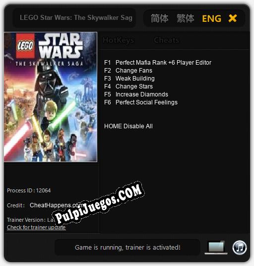 LEGO Star Wars: The Skywalker Saga: Treinador (V1.0.62)