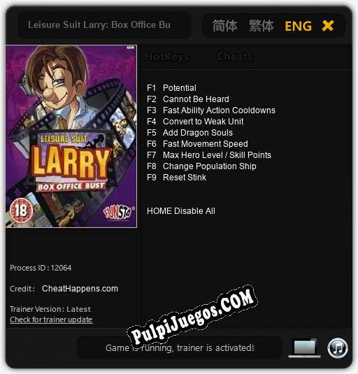 Leisure Suit Larry: Box Office Bust: Cheats, Trainer +9 [CheatHappens.com]