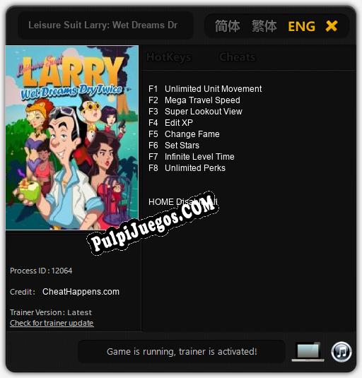 Leisure Suit Larry: Wet Dreams Dry Twice: Treinador (V1.0.63)