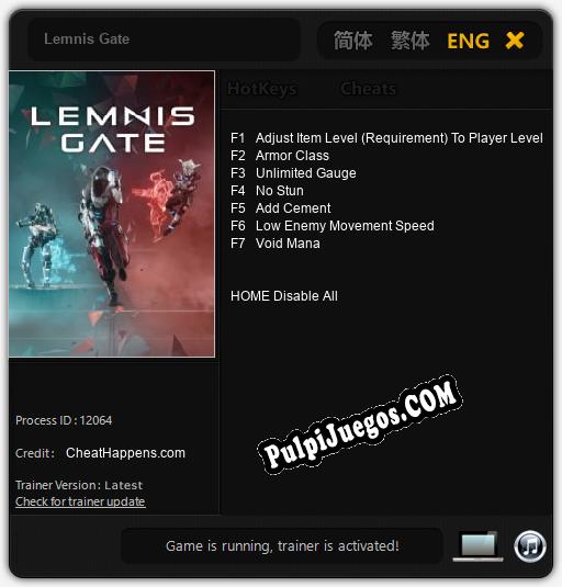 Lemnis Gate: Cheats, Trainer +7 [CheatHappens.com]