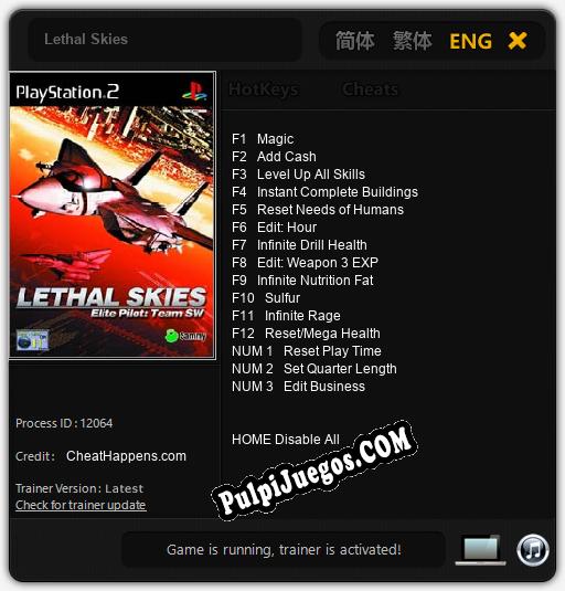 Lethal Skies: Trainer +15 [v1.4]