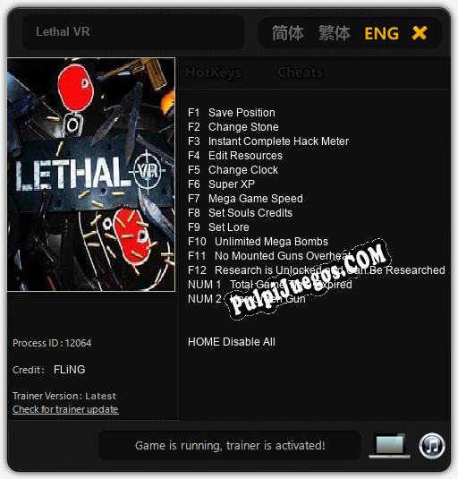 Lethal VR: Cheats, Trainer +14 [FLiNG]