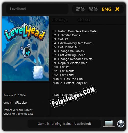 Entrenador liberado a Levelhead [v1.0.7]