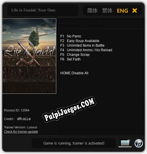Life is Feudal: Your Own: Trainer +6 [v1.4]