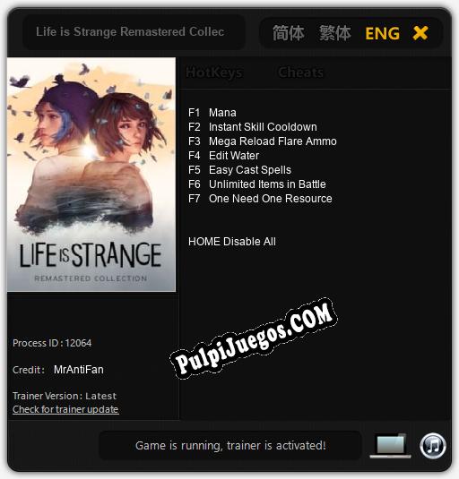 Life is Strange Remastered Collection: Cheats, Trainer +7 [MrAntiFan]