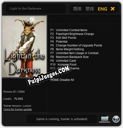 Light in the Darkness: Cheats, Trainer +11 [FLiNG]