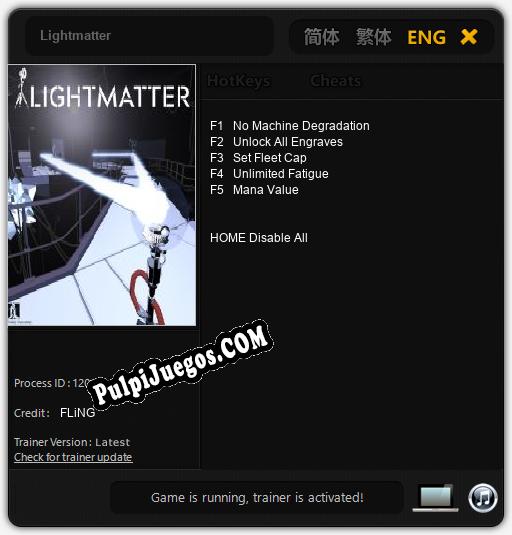 Lightmatter: Trainer +5 [v1.5]