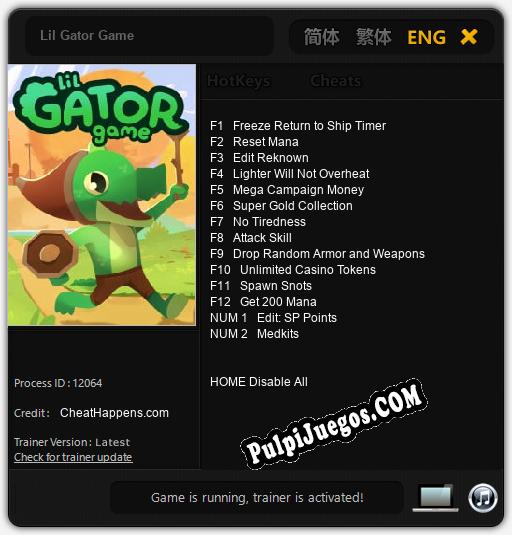 Lil Gator Game: Cheats, Trainer +14 [CheatHappens.com]