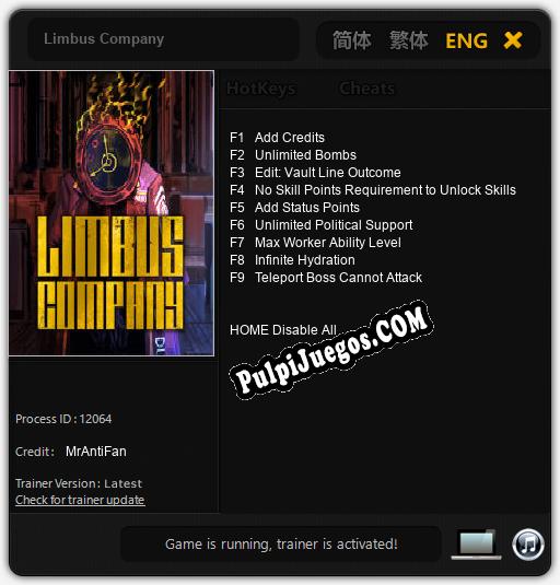 Entrenador liberado a Limbus Company [v1.0.6]