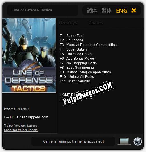 Line of Defense Tactics: Trainer +11 [v1.1]