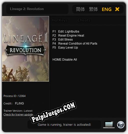 Lineage 2: Revolution: Treinador (V1.0.24)