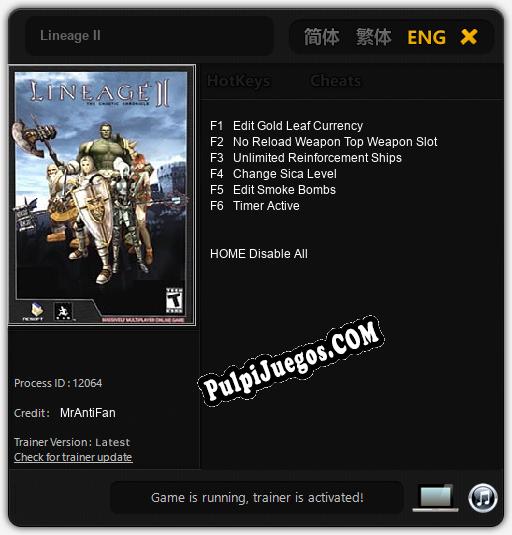 Lineage II: Treinador (V1.0.55)